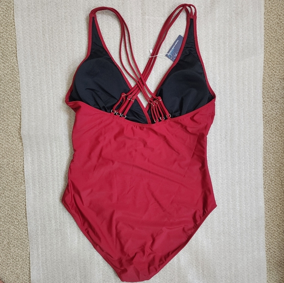 2/$100 inc free shipping NWT Summer Mae Monokini Swimsuit XXL Red Tummy Control - Picture 5 of 12